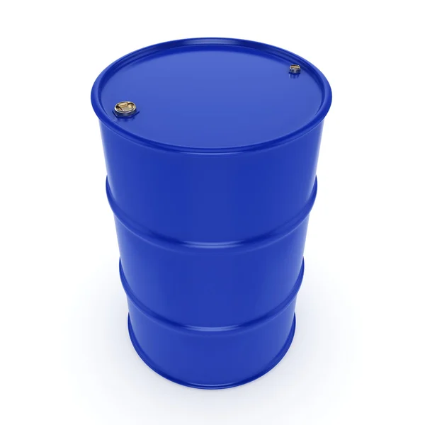 3D rendering blue barrel — Stock Photo, Image