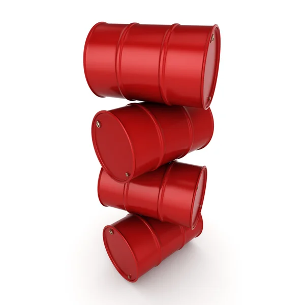 3 d レンダリング赤樽 — ストック写真