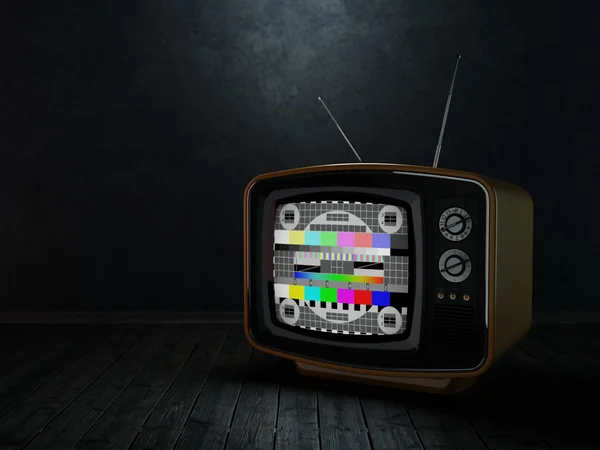 3D rendering van oude tv — Stockfoto