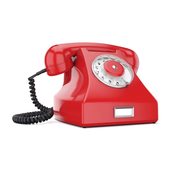 3D vykreslování starý červený telefon — Stock fotografie