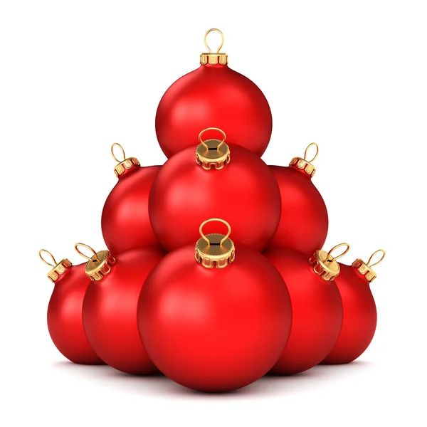 Bola roja de Navidad — Foto de Stock