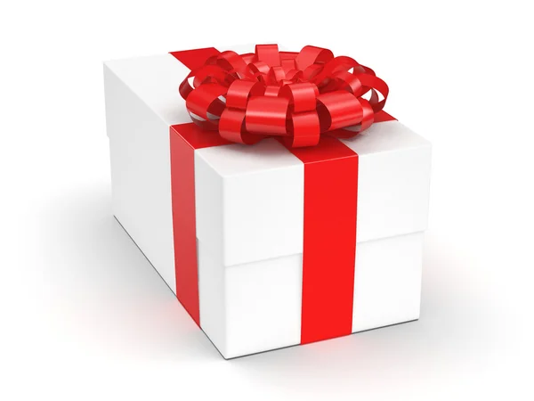 White gift box — Stock Photo, Image