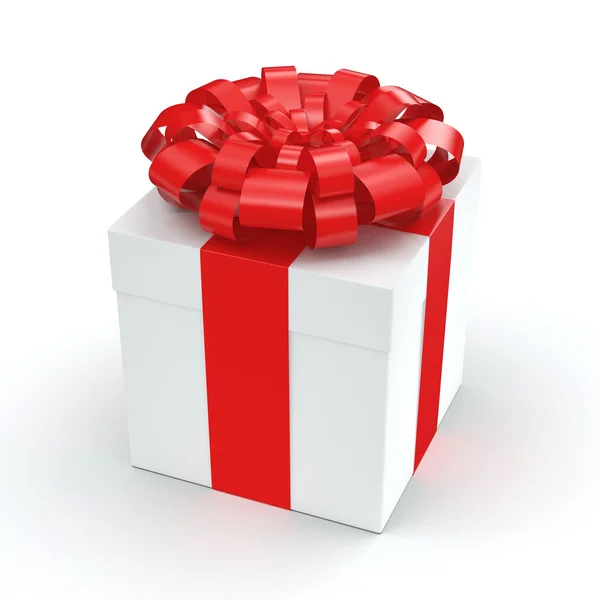 White gift box — Stock Photo, Image