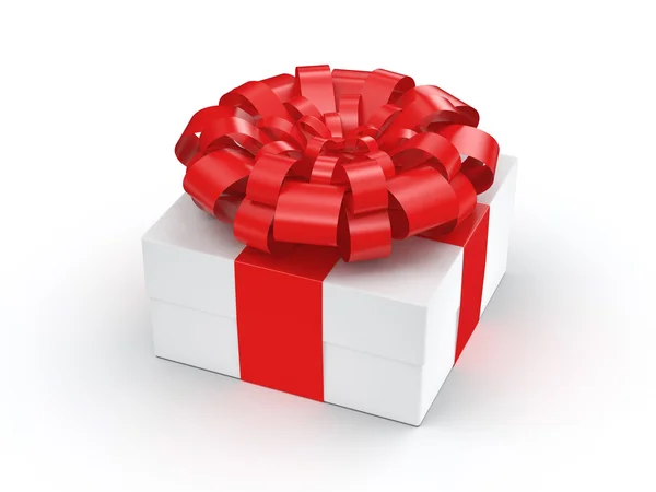 White gift box — Stock Photo, Image