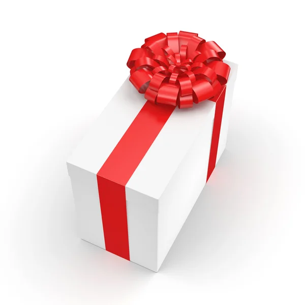 White gift box — Stock Photo, Image