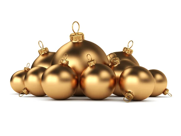 Gold Christmas ball — Stock Photo, Image