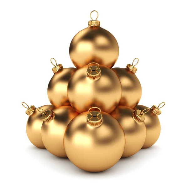 Gold-Weihnachtskugel — Stockfoto