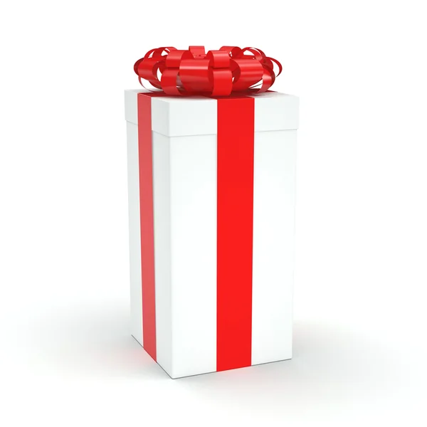 White gift box — Stock Photo, Image