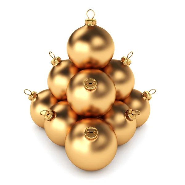 Gold-Weihnachtskugel — Stockfoto