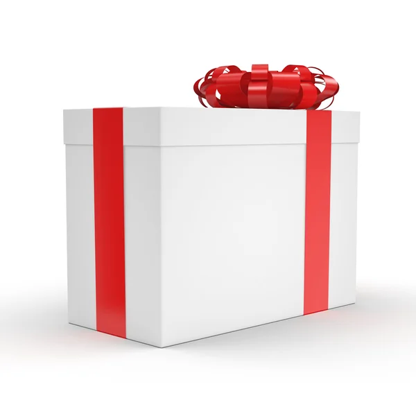 White gift box — Stock Photo, Image