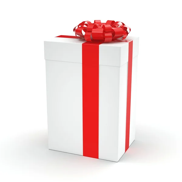 White gift box — Stock Photo, Image