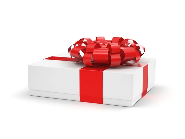 Beyaz hediye kutusu — Stok fotoğraf