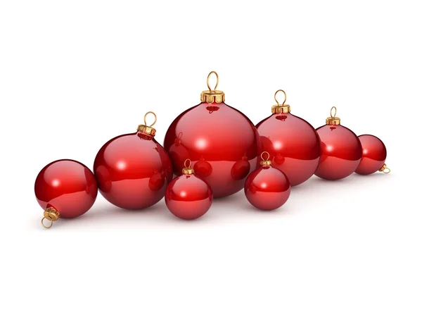 Rote Weihnachtskugel — Stockfoto