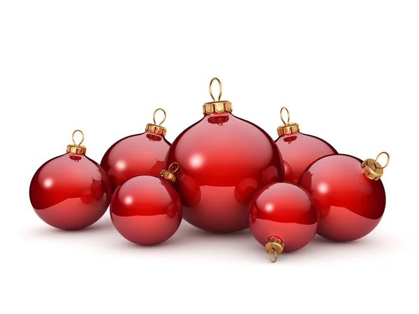 Rote Weihnachtskugel — Stockfoto