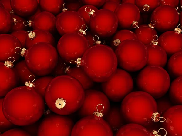 Rød juleball – stockfoto