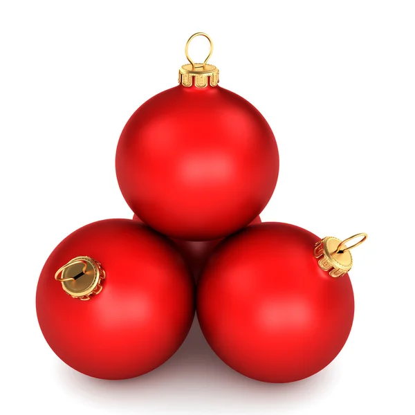 Červená vánoční koule — Stock fotografie