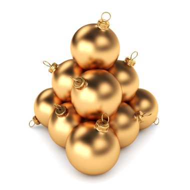 Altın christmas topu 