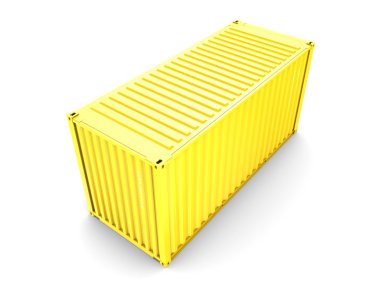 İzole kargo konteyner 