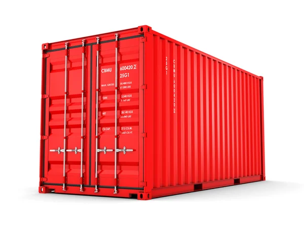 Isolierter Frachtcontainer — Stockfoto