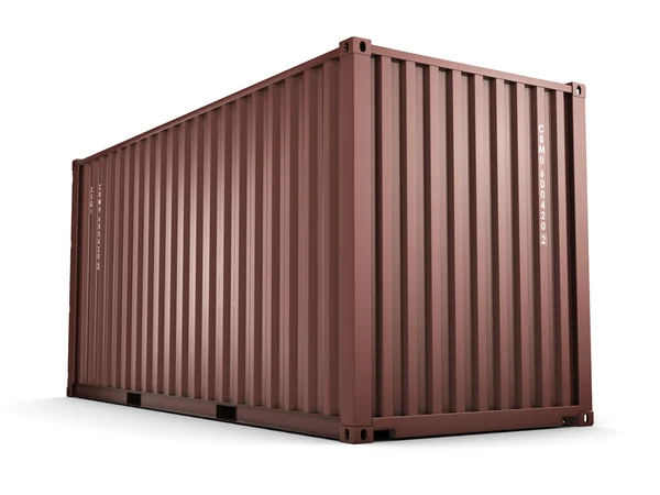 Isolierter Frachtcontainer — Stockfoto