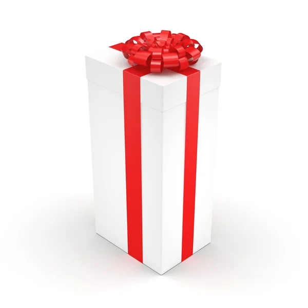 White gift box — Stock Photo, Image