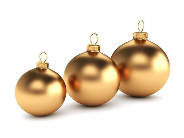 Gold-Weihnachtskugel — Stockfoto