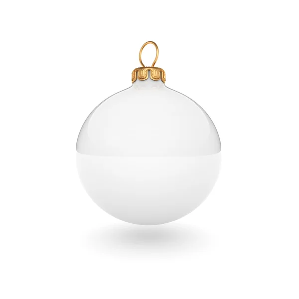 Bola blanca de Navidad — Foto de Stock