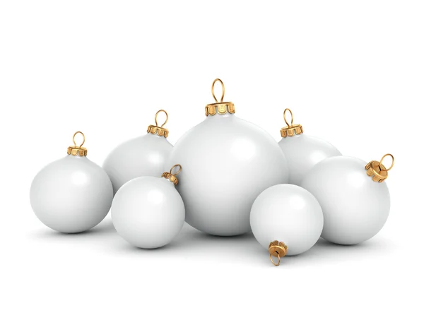 Bola de Natal branco — Fotografia de Stock