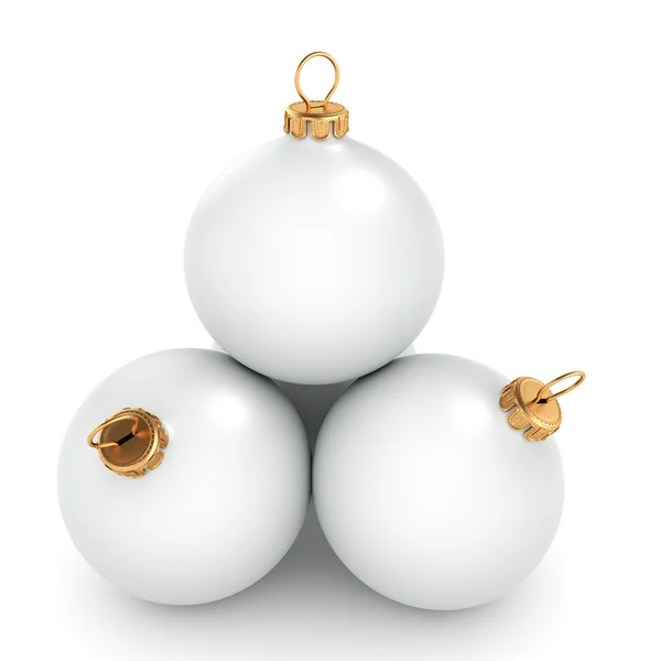 Bola de Natal branco — Fotografia de Stock