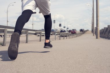 Şehir runner düşük açılı