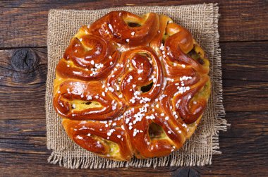 Pasta ile reçel, üstten görünüm