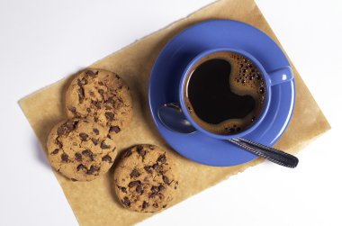 Mavi kahve fincanı ve tanımlama bilgileri 