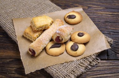 Farklı taze kurabiye 