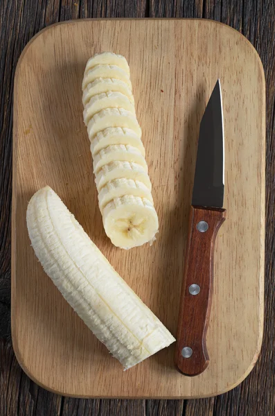 Banane pelée tranchée — Photo