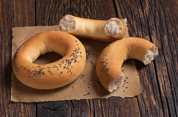 Bagels with poppy seeds — Stock Photo, Image