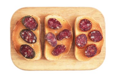 Sandviç ile çeşitli salam 