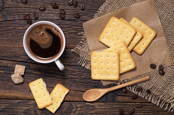 Coffee cup and cookies — Stock Photo, Image