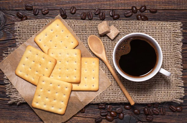 Café avec biscuits — Photo