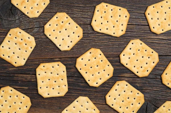 Vierkant crackers achtergrond — Stockfoto