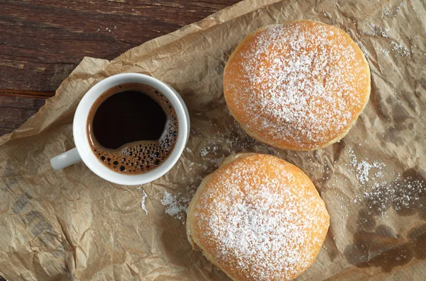 Café com rosquinhas — Fotografia de Stock