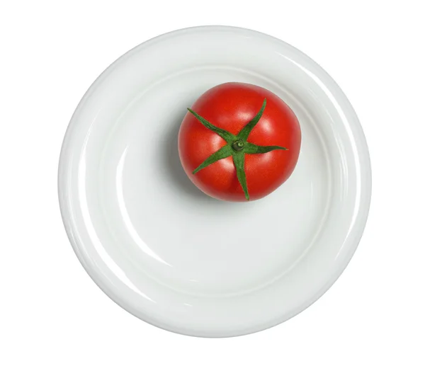 Tomates en plato — Foto de Stock