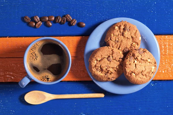 Café aux cookies au chocolat — Photo