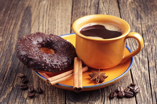 Donut y café — Foto de Stock