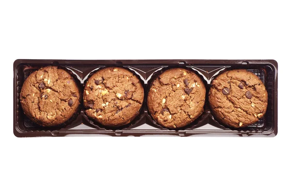 ナッツ入りチョコレートクッキー — ストック写真