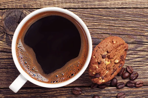Galletas de café y chocolate de primer plano —  Fotos de Stock