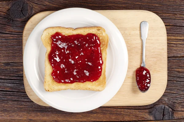 Pan tostado con mermelada — Foto de Stock