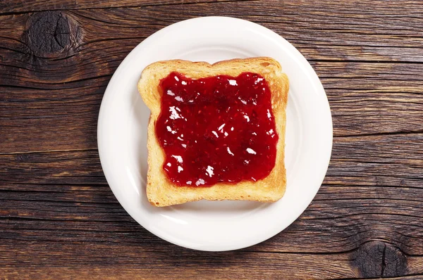 Toast con marmellata — Foto Stock