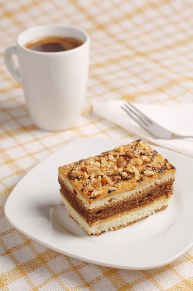 Gâteau aux noix et café — Photo