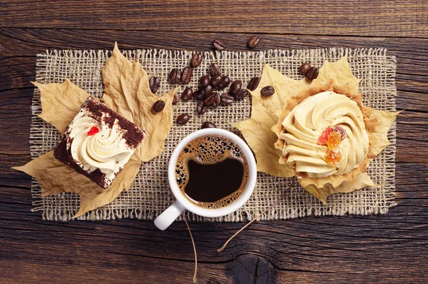 Två kakor och kaffe — Stockfoto