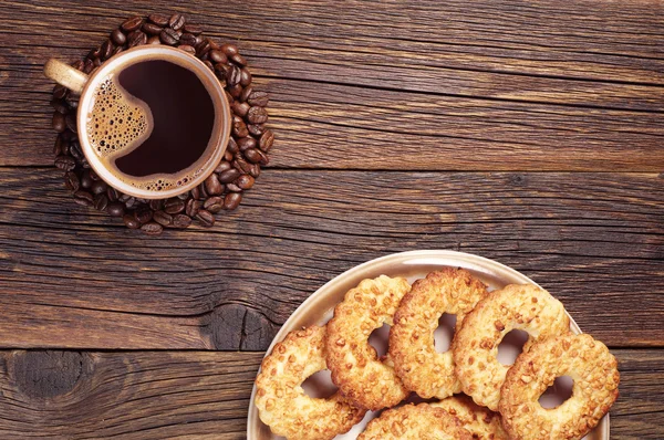 Biscuits aux noix et café — Photo